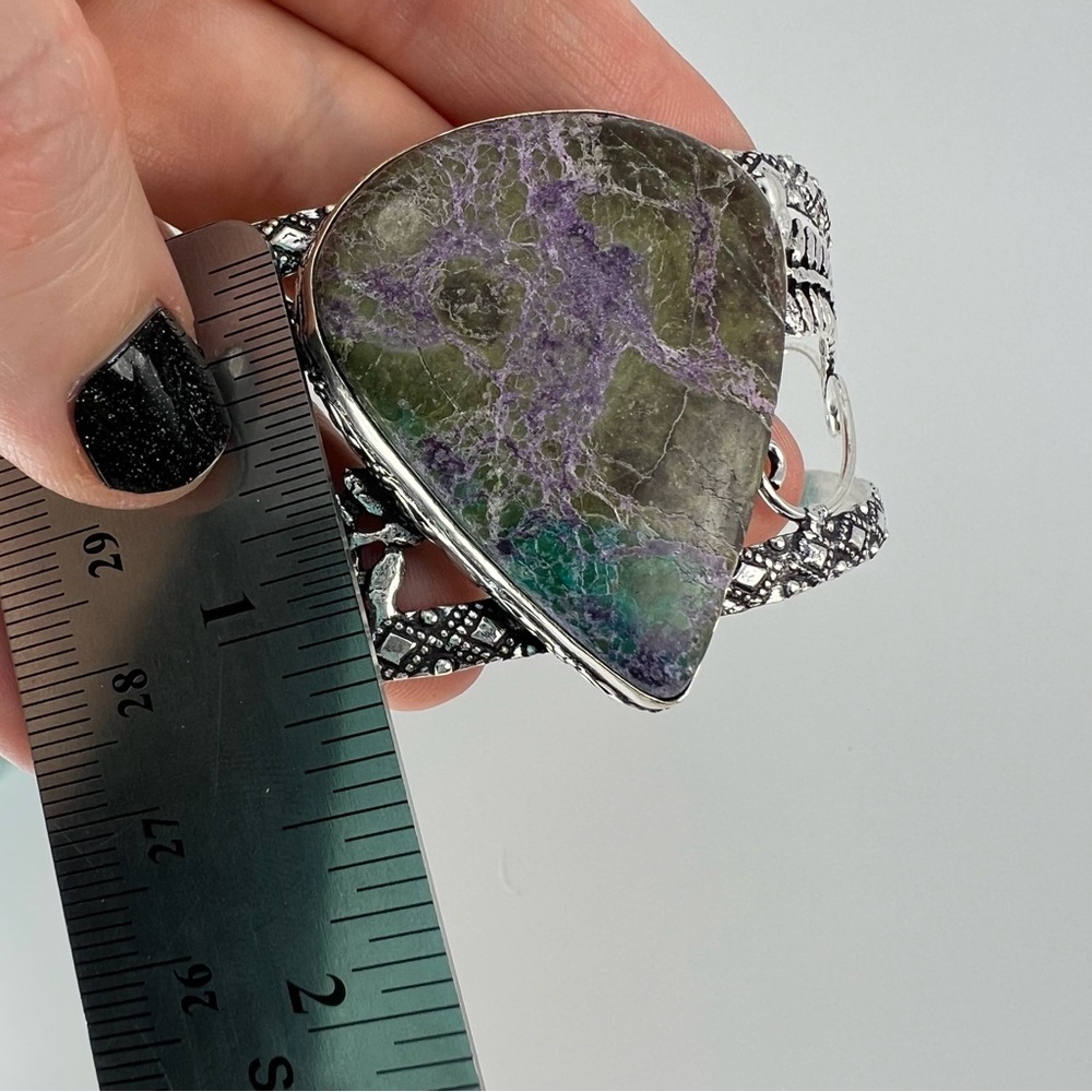 *SOLD* Solid Sterling 925 Purpurite Pendant Bracelet Earrings Jewelry Lot - Picture 6 of 13
